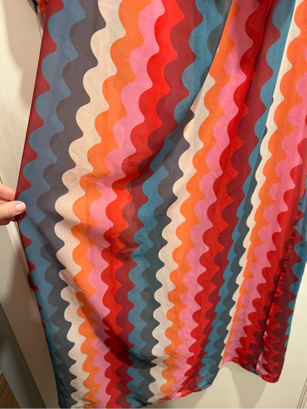 Beach Riot Shiloh Swim Cover Up Sheer Maxi Dress Rainbow Pool Vacation Resort - Picture 7 of 13